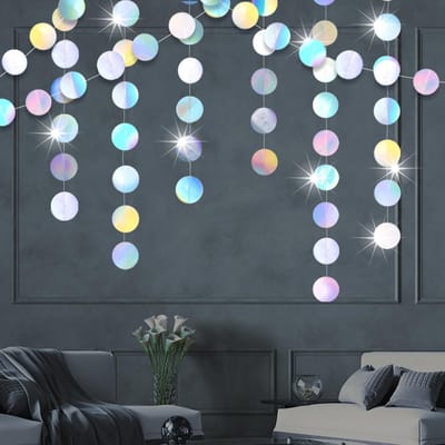 Dailygoody - Ronde Slinger - Feestdecoratie - Kleurrijk - Papieren Cirkelbanner - Perfect voor Verjaardag, Babyshower, Bruiloft - 4 Meter