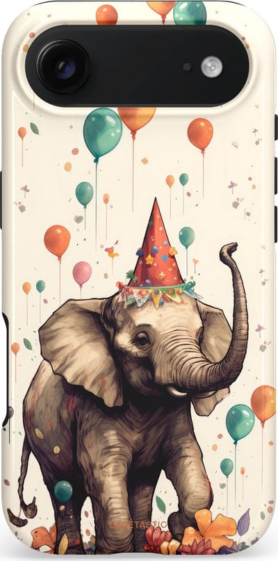 Casetastic hoesje geschikt voor Apple iPhone Air - MagSafe - Dubbellaagse bescherming - Ballonparade - Fashion Case - Crème Donkergrijs