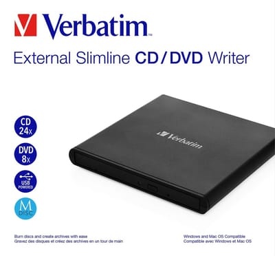 Verbatim MOBILE DVD REWRITER USB 2.0 lig
