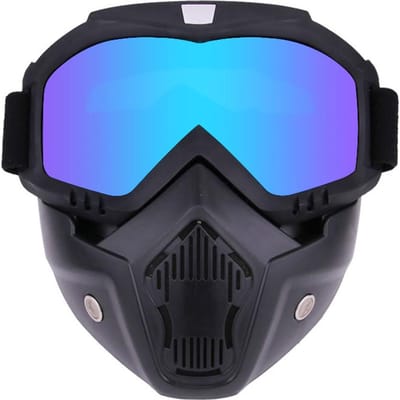 Motorhelm Professionele Outdoor Fietsen Gezichtsmasker Bril voor Winddichte Ski Snowboard Sneeuwscooter veelkleurig