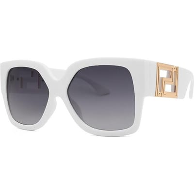 Mode grote frame vierkante zonnebril dames designer zonnebril wit