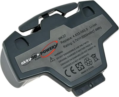 Vervangende Batterij - Lithium Batterij - Schoonmaak Apparaten - Hoge Capaciteit 2000mAh - 37 Volt - Zwart