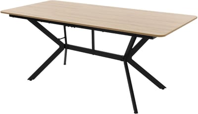 Houten eettafel 180x80x75 cm lichtbruin Eetkamertafel voor 6 personen ML design