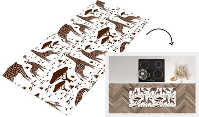 Keukenloper - Loper keuken - Giraf - Patronen - Boom - 120x50 cm - Keukenloper vinyl