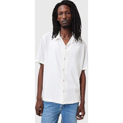 AllSaints Madin Ss Shirt Sandy White Taglia: XXL | Camicie Casual Outlet | Uomo | Bianco