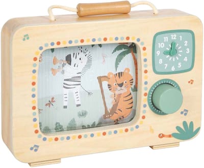Small Foot - Wooden Television Music Box Safari FSC