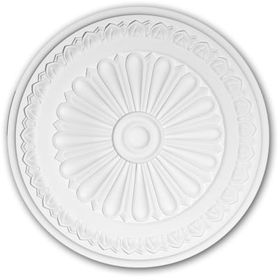 Plafond Rozet 156037 Profhome Sierelement plafond centrum neo-classicisme stijl wit Ø 33 cm