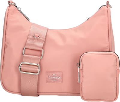 Charm London Odeon Schoudertas - Crossbody - Vakken - Verstelbare/Afneembare Schouderband - Lichtgewicht - Oudroze