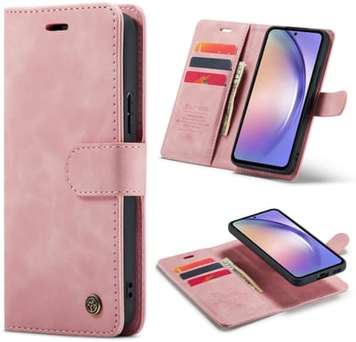 Casemania Hoesje Geschikt voor Samsung Galaxy A56 - Pale Pink- 2 in 1 Magnetic Book Case