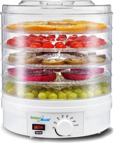 GreenBlue GB190 - Voedseldroger - Voor Fruit & Groenten Dehydrator - 250 W met 5 lades