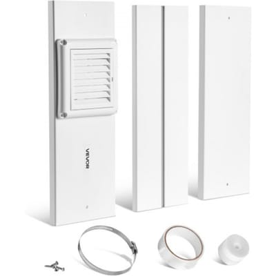 VEVOR Drogerventilatieraamset, past op een uitlaat van 101,6 mm, verstelbare lengte voor schuiframen, PVC- en PP-materialen, dubbele bescherming en meerlaags afdichtingsontwerp