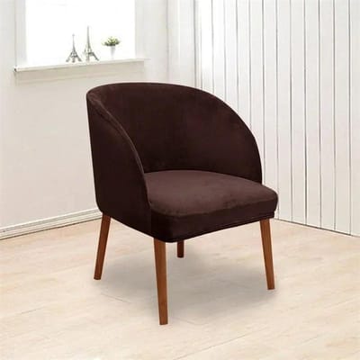 Fluwelen Fauteuilhoes Stretch Eetkamerstoel Slipcovers Accent Gebogen Kantoorstoelen Hoezen Elastische Huis De Chaise Zittinghoes Thuis 1pc