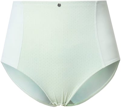 Ulla Popken - Dames - Pantybroekje hoge taille jacquard inzetstuk - Pastel turkoois - Maat 58+