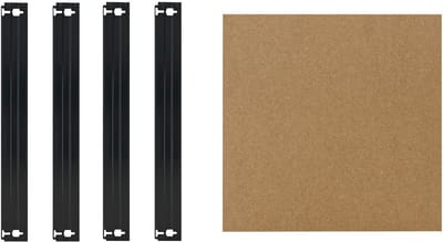 Shelfplaza BLACK plankenset voor BLACK zware stellingkasten - 23x23 cm - zwart