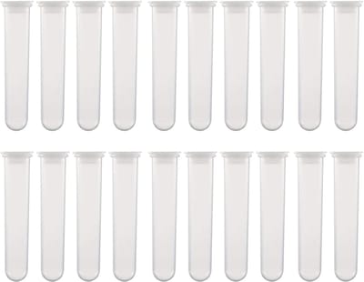 Dailygoods- Centrifugebuizen 20 ml - Kunststof - Klikdeksel - Rond - Polypropyleen - Transparant - 20 stuks - Reageerbuis