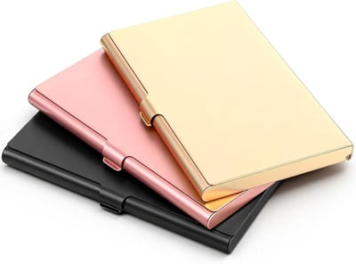 Stijlvolle Slimme Kaart Houder voor Vrouwen, Persoonlijke Aluminium Visitekaartjes Box, Compacte Business Card Organizer, Ideaal voor Professioneel Gebruik