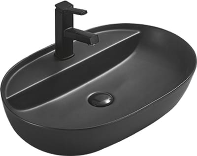 Mexen Adel wastafel opbouw 60 x 41 cm, zwart mat - 22166085