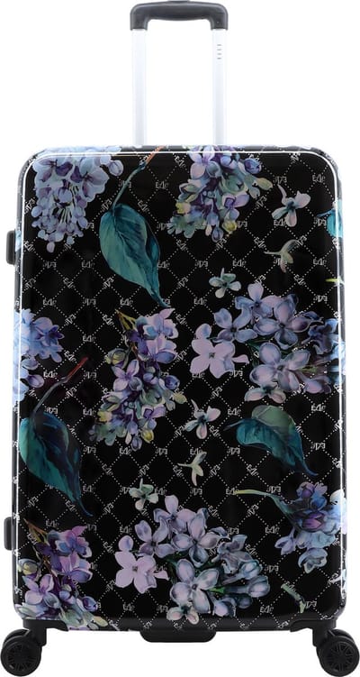 ELLE Floret grote harde Koffer met print | trolley - 78cm (L) Zwart - EL44HA.71.06 - Zwart / Large