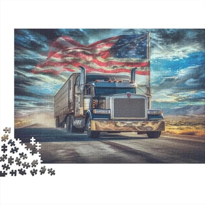 Grote Truck Puzzel - Volwassen Legpuzzel - Ontspanning en Gezelligheid - Bonus Poster Inbegrepen - 1000 Stukjes 75x50cm - Stijl 10
