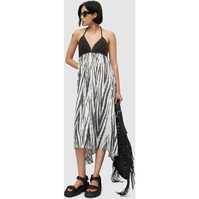 AllSaints Attwell Carmen Dress Off White Size: 16 | Midi Dresses Outlet | Dames | Wit