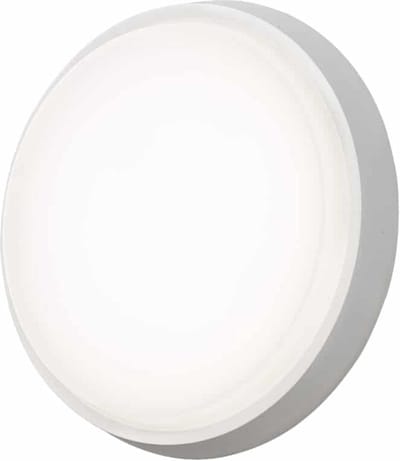 Plafondlamp buiten | 17,5 cm | buitenlampen | wit | acryl | modern | geïntegreerde LED | IP54 | 3000K | 900 lumen