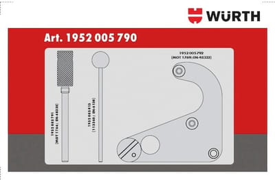 Wurth - Set timinggereedschap 5-delig, voor Renault/Nissan 2.0, diesel - Set timinggereedschap 5-delig, voor Renault/Nissan 2.0, diesel x 1 st Lengte 240 mm