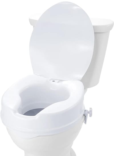 Toiletbril Verhoger - Zitverhoger Toilet - Comfortabel Zitten - 10cm Extra Hoogte - 300lbs Draagkracht - Wit