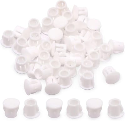 Plastic Gatpluggen - Afdekkapjes Sluitpluggen - Meubels Afwerken - Eenvoudige Installatie - 100 Stuks Wit - Wit