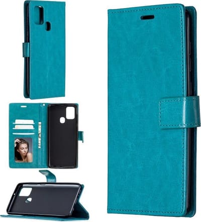 Portemonnee Book Case Hoesje Geschikt voor: Oppo A53 / Oppo A53S - turquoise