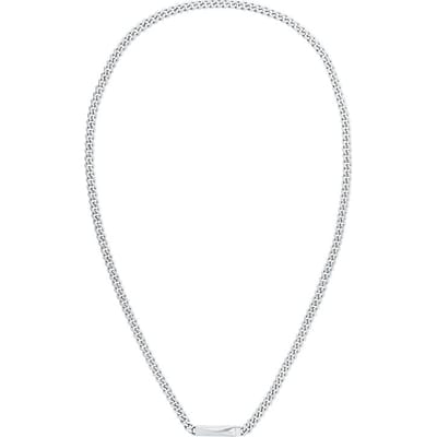 Calvin Klein Série Élégante ID Collier en Acier Titane Collier Homme 35000055 Box,F,Steel white