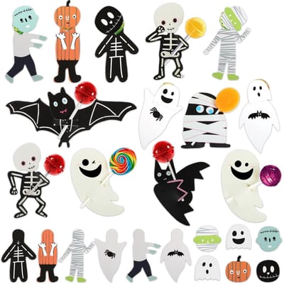 Jhubersproducts - Halloween Lollipop Holder - Decoratieve Kaarten - Perfect voor Trick or Treat Feest - Uniek en Creatief - Geschikt voor Kinderen - L