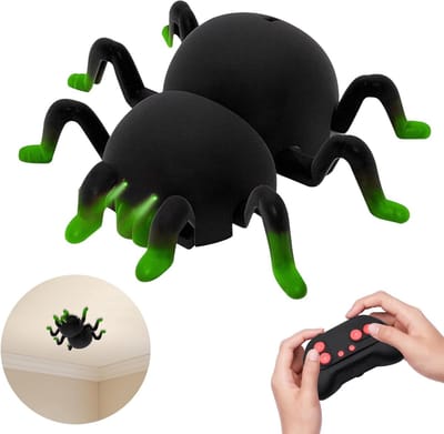 Afstandsbediening Spin Spinnen Speelgoed met Muurklimfunctie, 360 Graden Rotatie, Geschikt voor Feesten, Halloween en Kerst, Perfect voor Jongens en Meisjes