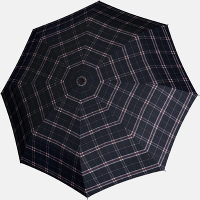 Knirps T.200 Medium Duomatic paraplu - Check navy