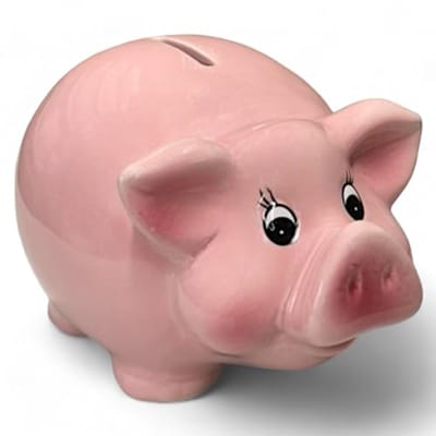 Ceramische Spaarpot in Schattig Design - Roze - Veilig en Stijlvol - M - 18.5 x 11.5 cm