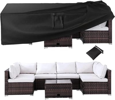 EtuiTab – Tuinmeubelhoes – Waterdicht – 180x120x74 cm – Zwart