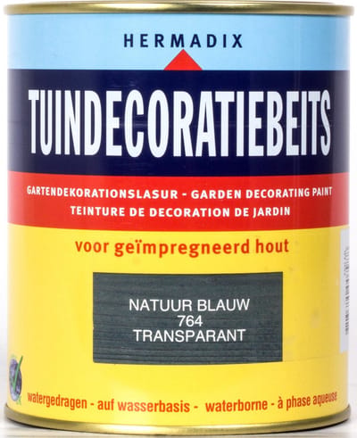 Hermadix Tuindecoratiebeits Transparant 764 Natuur Blauw - 0.75 l