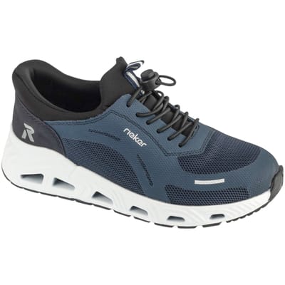 Rieker Dames Sneaker Low Sneakers Vegan Ready2GO N5257-14 Blauw