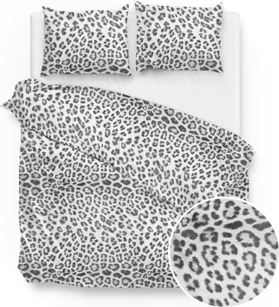 Zo! Home Yildou Dekbedovertrek - Lits-jumeaux - 240x200/220 cm - White/Grey