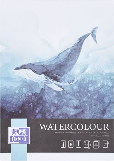 Aquarelblok oxford watercol a4 20v 300gr gelijmd | 5 stuks
