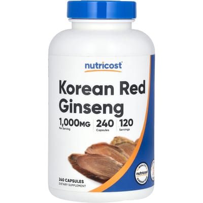 Nutricost, Koreaanse rode ginseng, 1.000 mg, 240 capsules (500 mg per capsule)