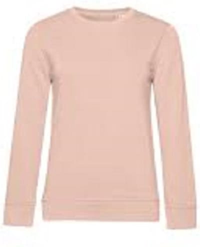 B&C Dames/dames Organic Sweatshirt (Schemerig Roze)