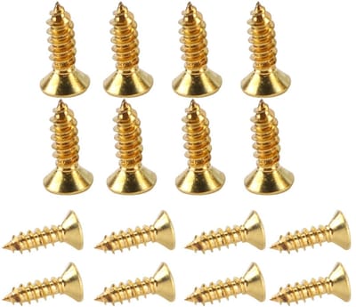Dailygoods- Houtschroeven 20 stuks - M3,5 x 12 mm - Messing - Kruiskop - Zelftappende - Voor houten meubels - Schroeven