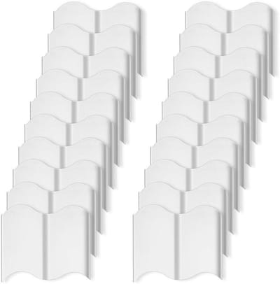 Tuinranden, 20 stuks flexibele tuinranden, voor tuin buiten tuinieren houd de tuin netjes en netjes, 6,2 x 4,7 inch (wit)