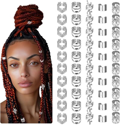 50 stuks dreadlocks haarsieraden, verstelbare metalen kralen voor festival, dreadlock accessoires