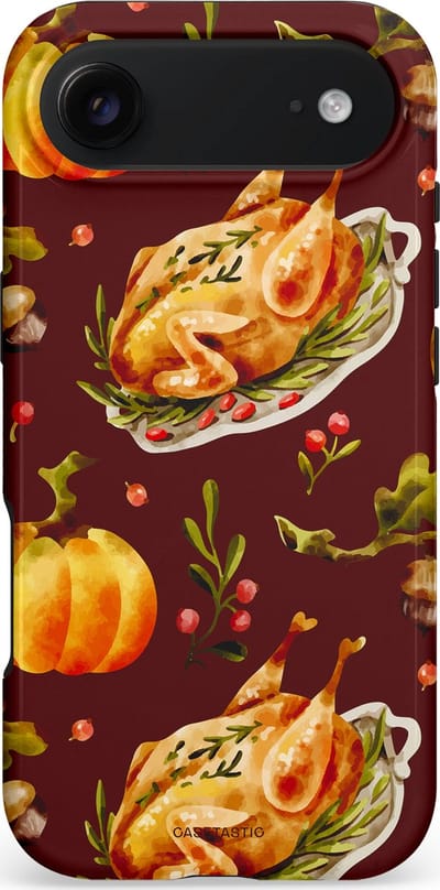 Casetastic hoesje geschikt voor Apple iPhone Air - MagSafe - Dubbellaagse bescherming - Overvloed - Fashion Case - Bruin Bordeaux Goud Oranje