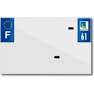 Blanco PVC nummerplaatstrip Top Plaq 61