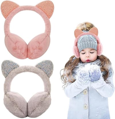 2 Stuks Kinder Oorbeschermers Winter Meisjes Zacht Verstelbaar Warmte Bescherming
