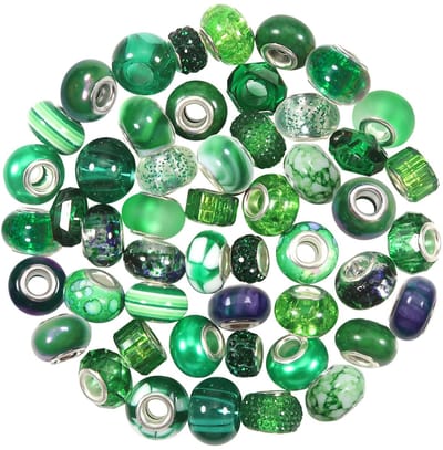 Dailygoods - 50 Stuks Groene Kunststof Kralen voor Sieraden Maken