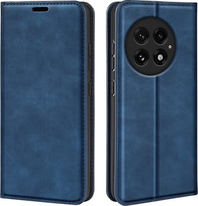 MobyDefend Hoesje - Geschikt voor OnePlus 13 - Luxe Wallet Bookcase (Magnetische Sluiting) - Blauw