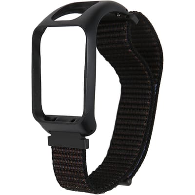 Bracelet de montre de sport 2 en 1 en nylon tressé élastique de remplacement pour TOMTOM Runner3 noir